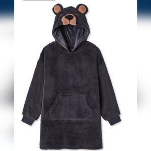 BOYS HOODIE ROBE WITH BEAR HOOD SIZE L 10-12